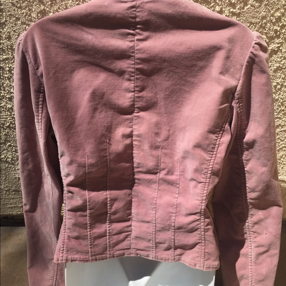 Express Dusty Rose Victorian Ruffle Jacket - Picture 3 of 4